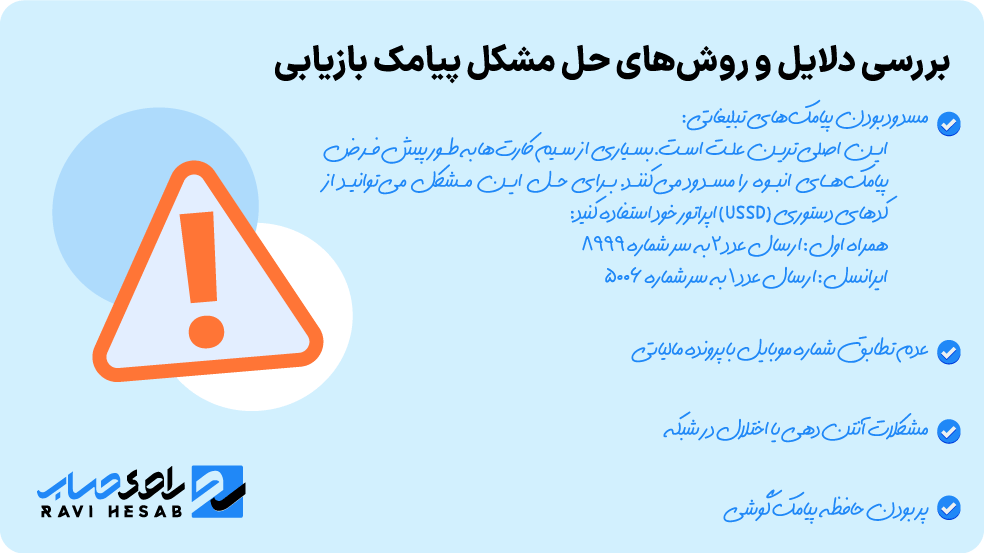  دلایل و روش‌های حل مشکل پیامک بازیابی